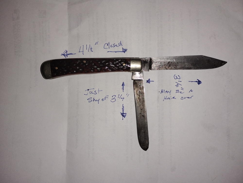 Vintage Schmidt & Ziegler 3123 bone trapper pocket knife