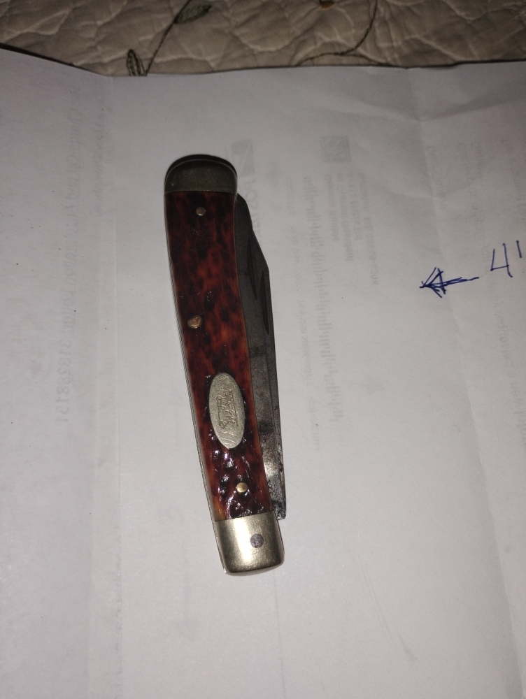 Vintage Schmidt & Ziegler 3123 bone trapper pocket knife