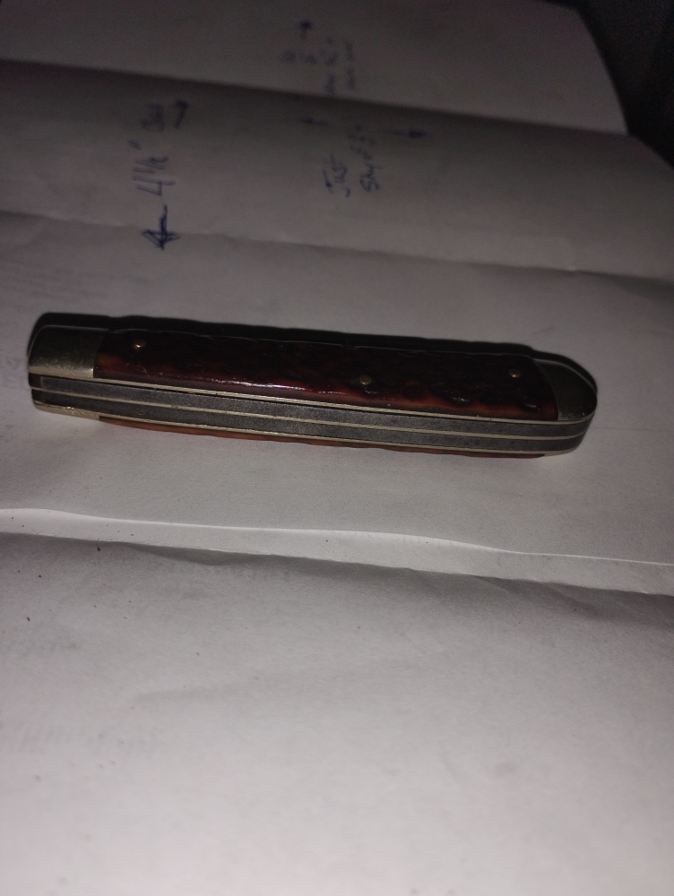 Vintage Schmidt & Ziegler 3123 bone trapper pocket knife