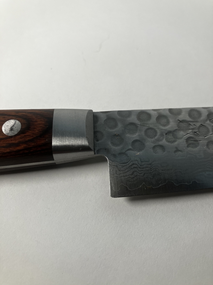 Seisuke Hamono VG10 Hammered Damascus 240mm Sujihiki Knife Sashimi Slicer