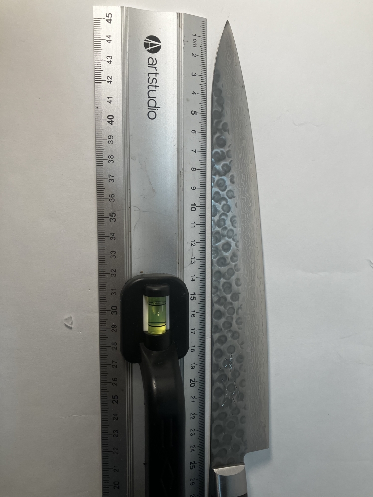 Seisuke Hamono VG10 Hammered Damascus 240mm Sujihiki Knife Sashimi Slicer