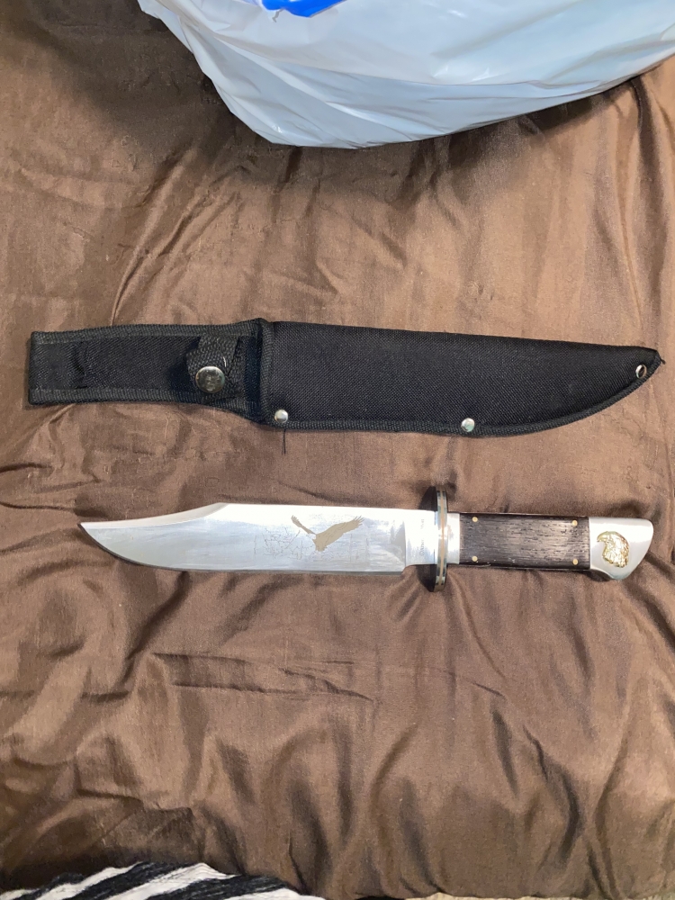 American mint bald eagle Bowie Knife with Sheath