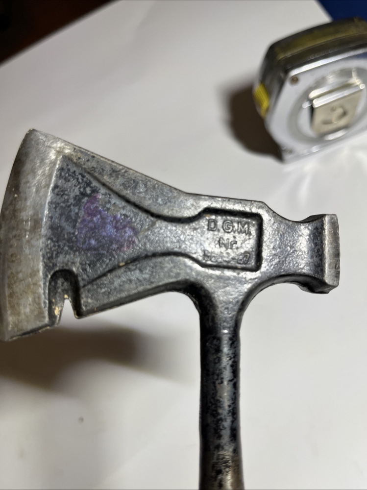 Vintage WWII DGM 5664-87 German Multitool Axe Hatchet Hammer Screwdriver With VINTAGE BLACKHAWK BRAND KNIFE