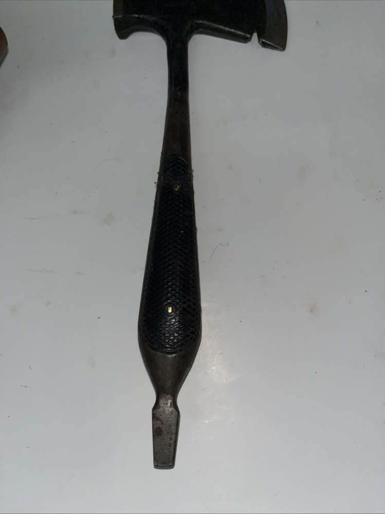 Vintage WWII DGM 5664-87 German Multitool Axe Hatchet Hammer Screwdriver With VINTAGE BLACKHAWK BRAND KNIFE