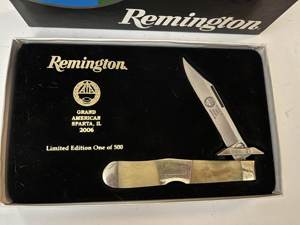 REMINGTON ATA 2006 GRAND AMERICAN SWING GUARD LOCKBACK KNIFE #18 OF 500 IN BOX
