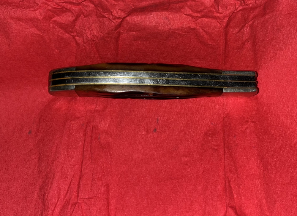 NOS  2008 CASE  7944 62100 SS AMBER BONE WORM GROOVE LARGE SADDLEHORN