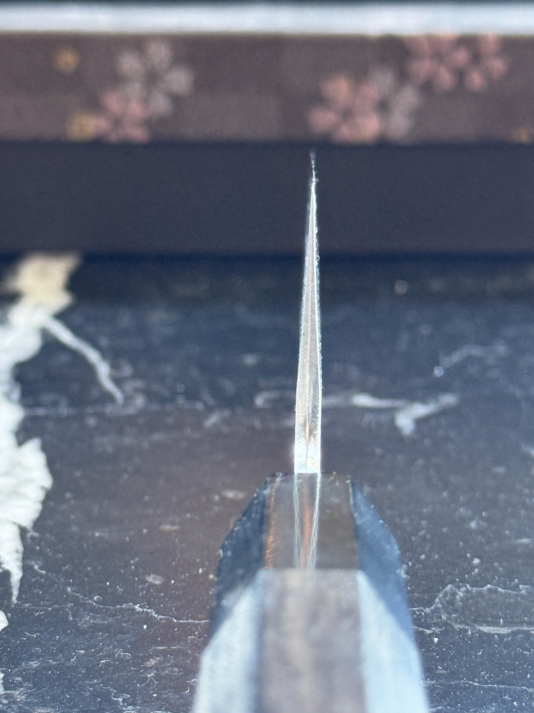 Hitohira Tanaka Kyuzo Blue #1 Migaki Gyuto 210mm w/ Ziricote Handle
