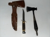 Vintage WWII DGM 5664-87 German Multitool Axe Hatchet Hammer Screwdriver With VINTAGE BLACKHAWK BRAND KNIFE