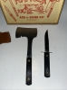 Vintage 1950s  Utica Sportsman Outdoor Set Hatchet And Knife combo