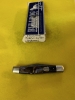 VTG 2000 BULLDOG BRAND PURPLE SWIRL CELLULOID STOCKMAN KNIFE