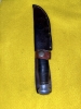 RARE VINTAGE CATTARAUGUS FIXED BLADE KNIFE W/ SHEATH. MADE IN USA!