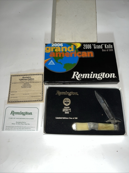 REMINGTON ATA 2006 GRAND AMERICAN SWING GUARD LOCKBACK KNIFE #18 OF 500 IN BOX