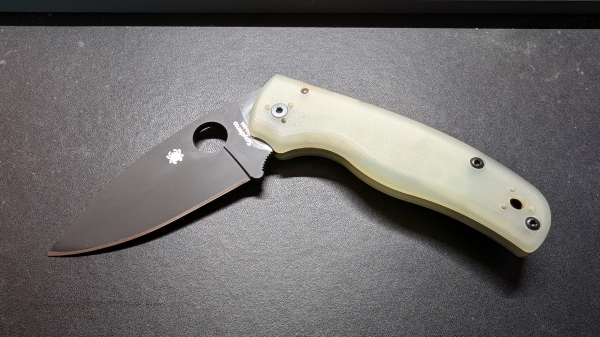 Spyderco M4 Shaman Compression Lock Knife Natural G-10