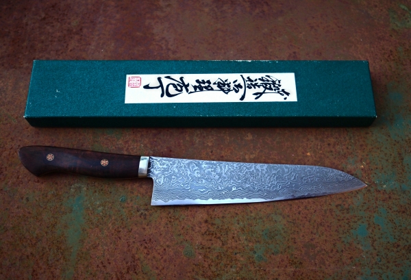 Shigeki Tanaka 33-layer damascus R2 (SG2)-steel core, 210mm