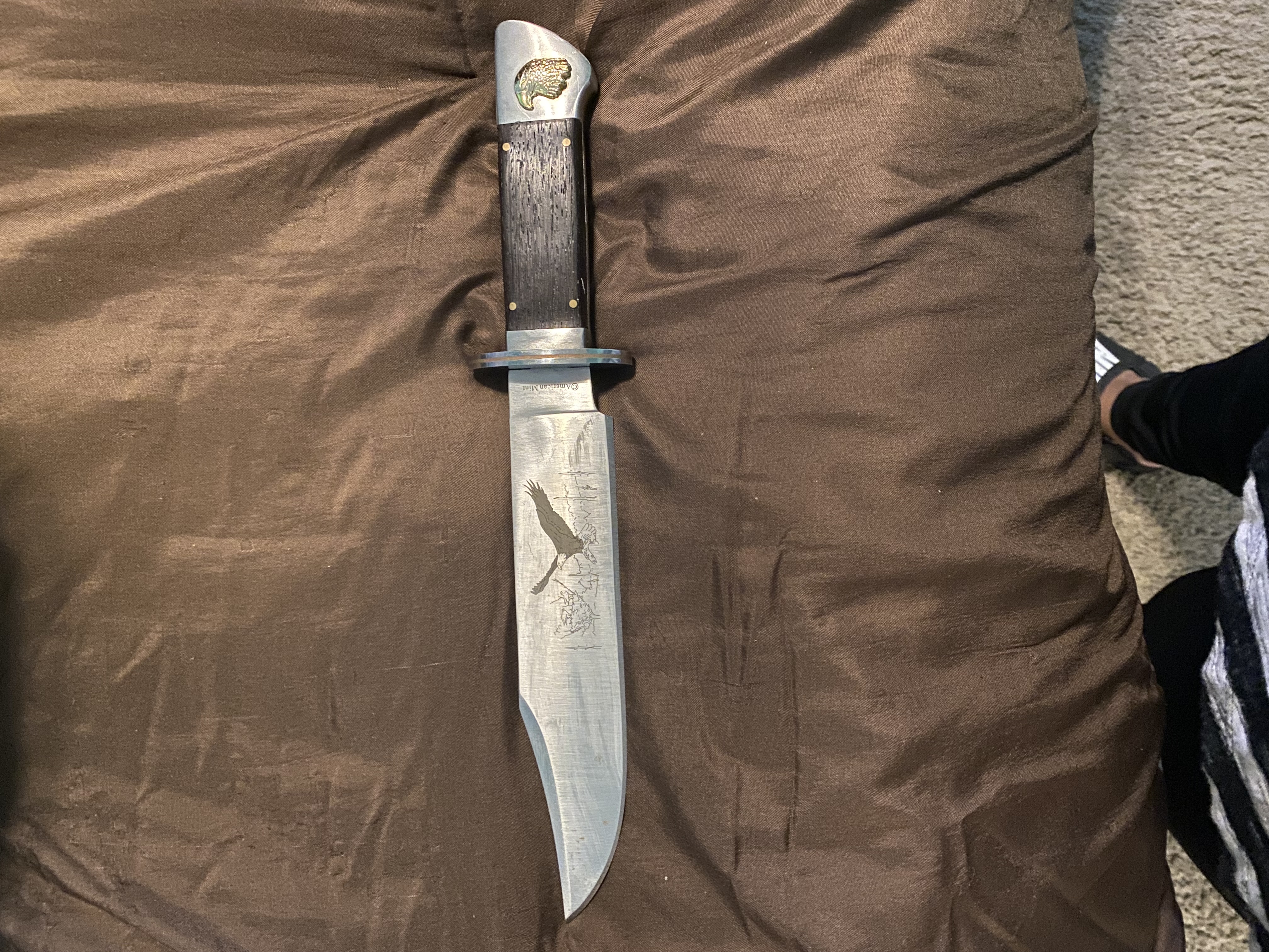 American mint bald eagle Bowie Knife with Sheath