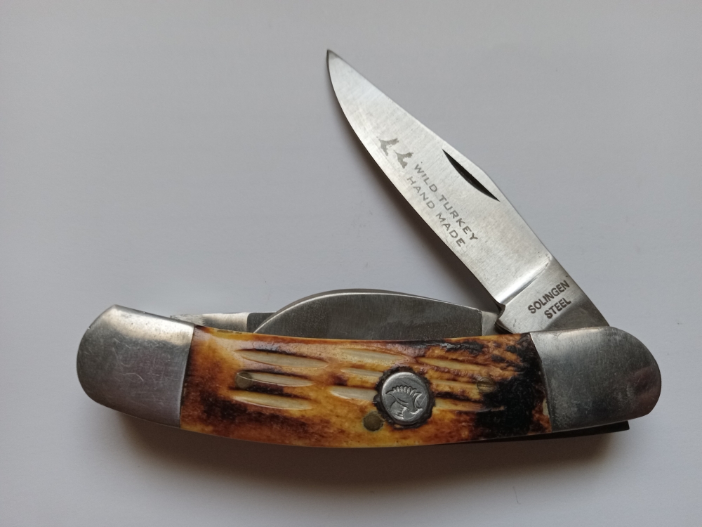 Wild Turkey Hand Made 3 Blade Knife