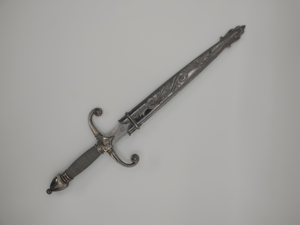 Fury Gothic Medieval Dagger Mini Sword with Ornate Metal Sheath