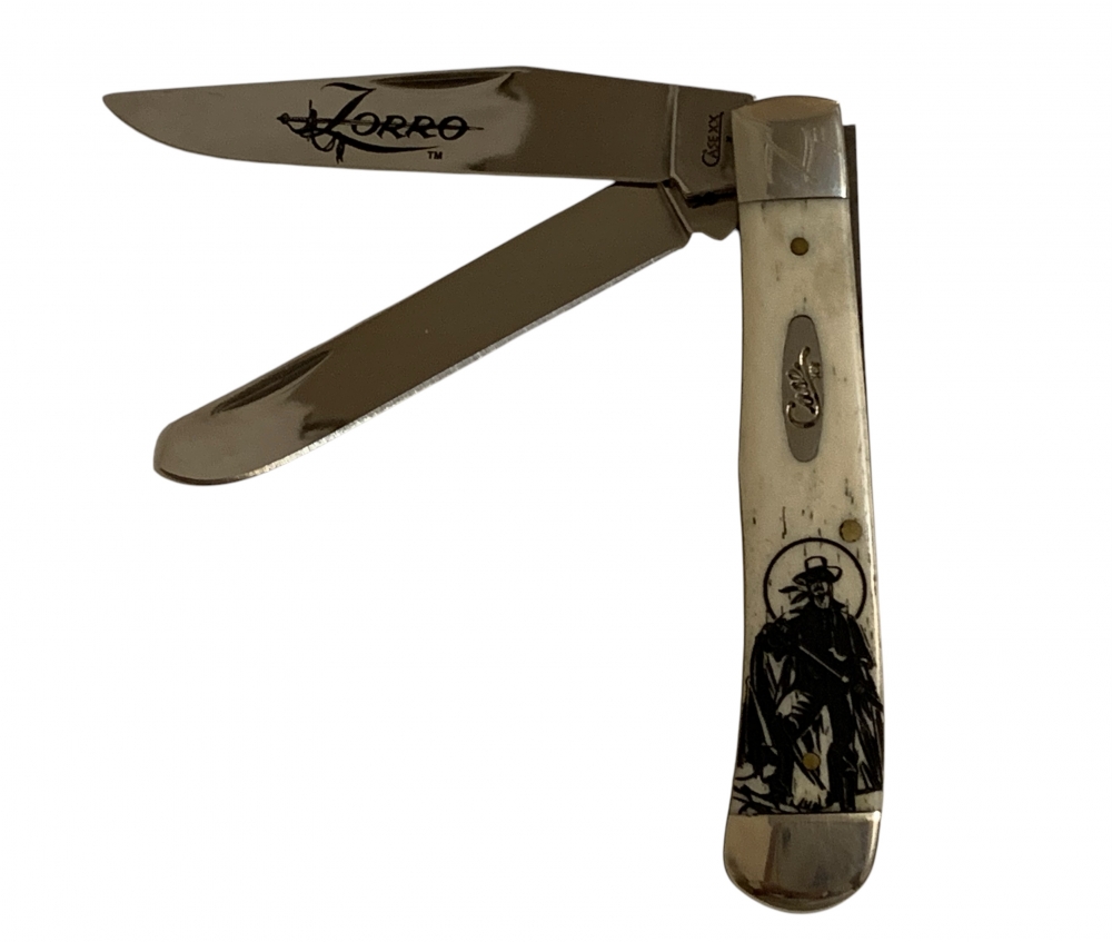 CASE XX 2009 SMOOTH NATURAL BONE \"ZORRO\" TRAPPER KNIFE, 5254 SS