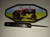 International Farmall Tractor Folding Lockback Knife with matching Tin Case