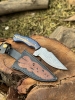 Hunting knife, Handmade Damascus steel very good quality.