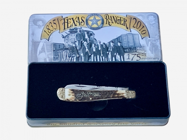 Texas Ranger Anniversary 1835-2010 Schrade Uncle Henry Knife Collector Tin