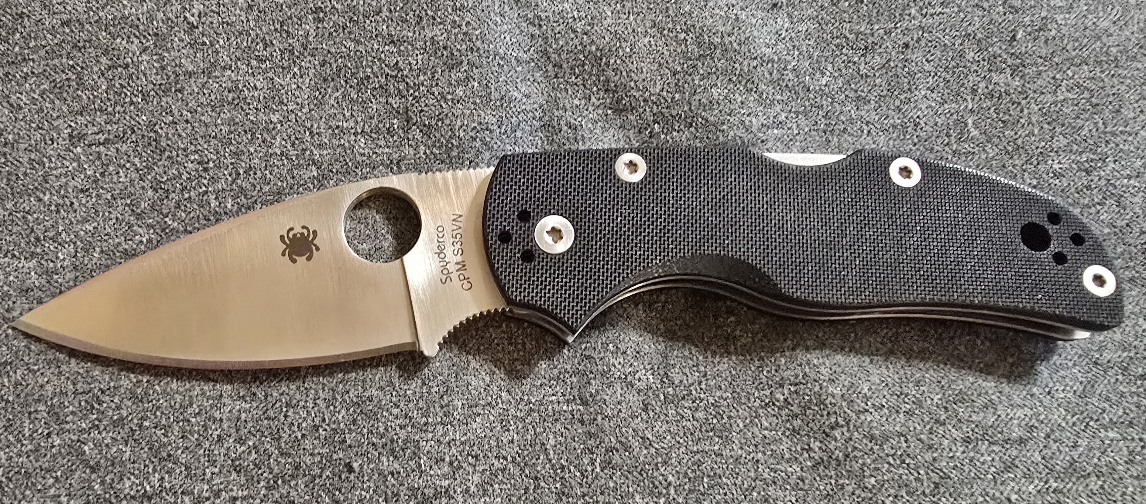 SPYDERCO #C41GP5 NATIVE 5 *LIKE NEW* RARE!! (CPM S35NV BLADE)