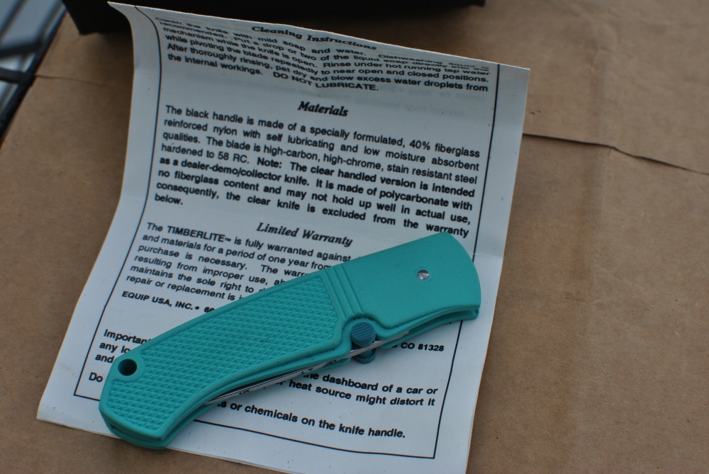 Timberlite Folder Mint Mirror Polish Neeley Lock, 10cms. Closed, Box And Paper Work Blade magazine Knife Ofg The Year in 1991