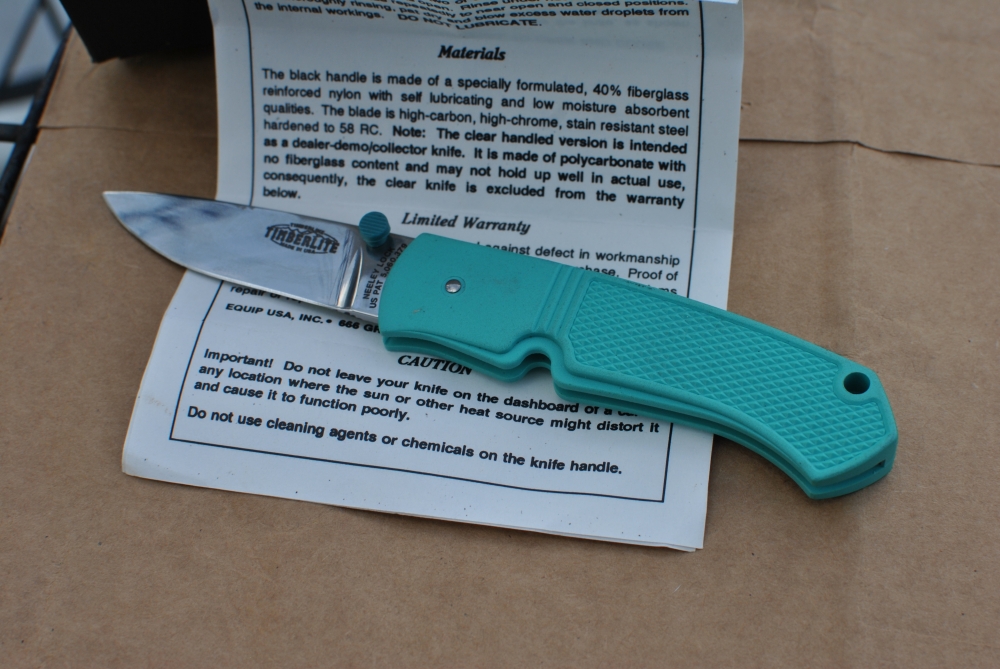 Timberlite Folder Mint Mirror Polish Neeley Lock, 10cms. Closed, Box And Paper Work Blade magazine Knife Ofg The Year in 1991