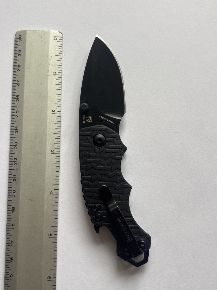 Kershaw Shuffle 8700BLK – All-Black 8Cr13MoV, Bottle Opener & Screwdriver, Manual Thumb-Stud, Liner Lock