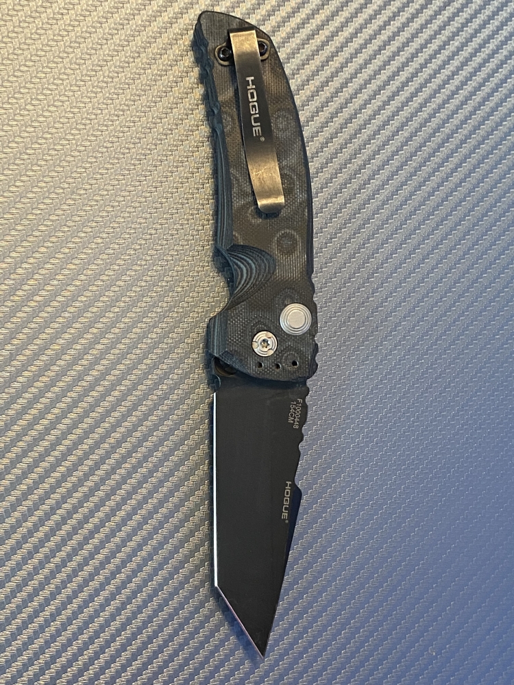 Sig Sauer Hogue Knives EX-A01 Knife Tanto Black G10 (3.5\" Black)
