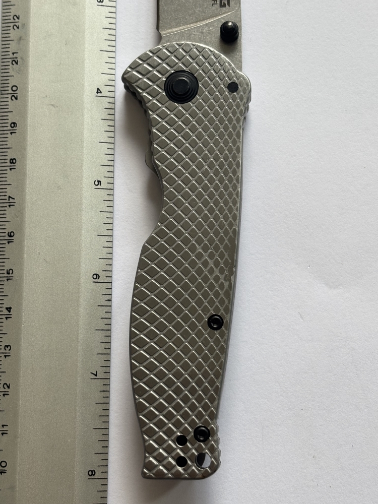 SOG Flash FL Folding Knife – Stainless Steel Handle, Stonewash 8Cr13MoV Blade, Frame Lock