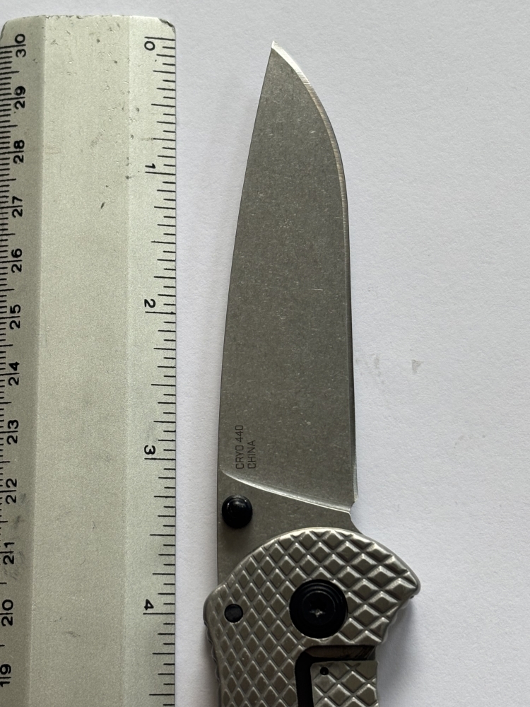 SOG Flash FL Folding Knife – Stainless Steel Handle, Stonewash 8Cr13MoV Blade, Frame Lock