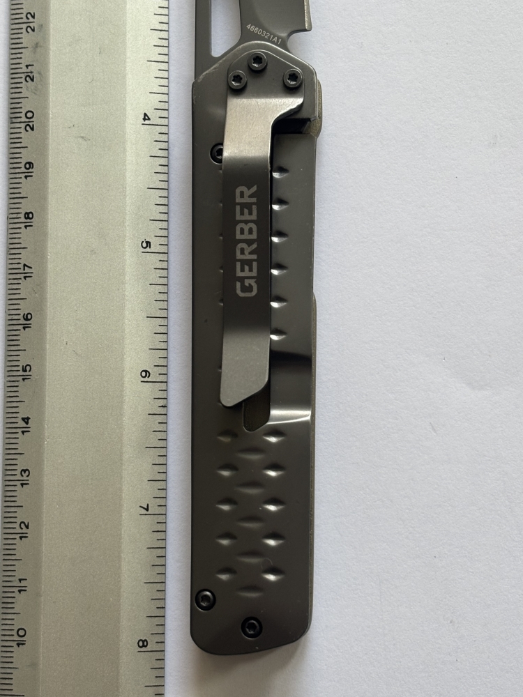 Gerber Quadrant Folding Knife – Olive Aluminum Handle, Satin Sheepsfoot Blade, Frame Lock