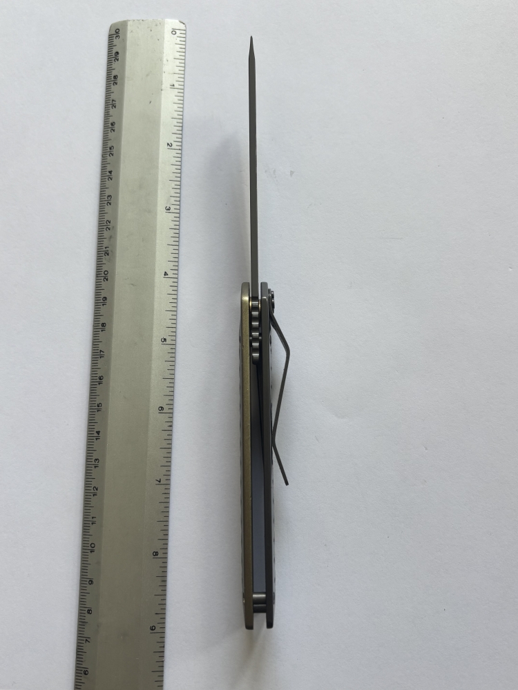 Gerber Quadrant Folding Knife – Olive Aluminum Handle, Satin Sheepsfoot Blade, Frame Lock