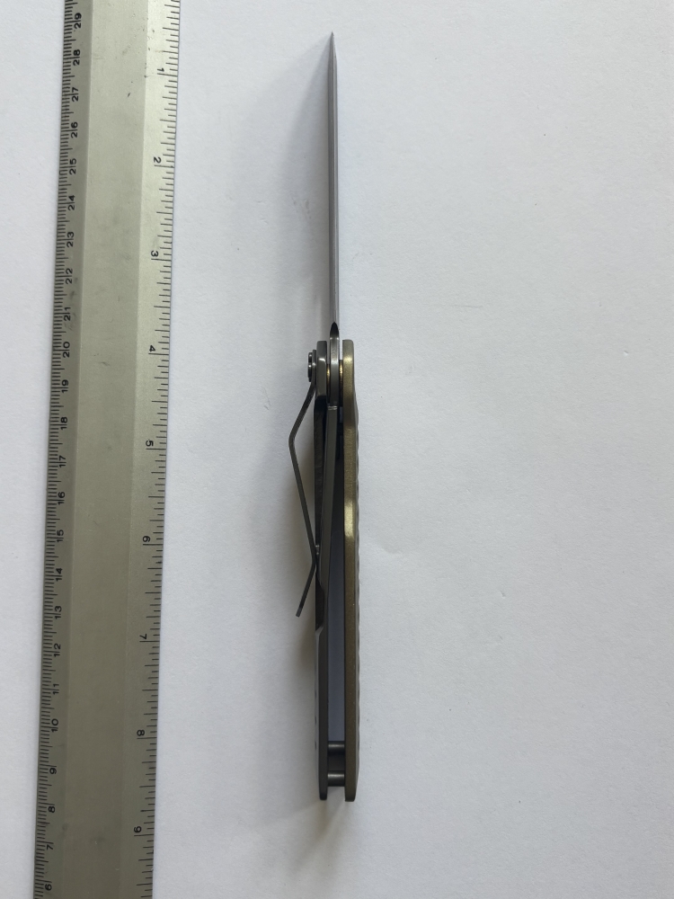 Gerber Quadrant Folding Knife – Olive Aluminum Handle, Satin Sheepsfoot Blade, Frame Lock