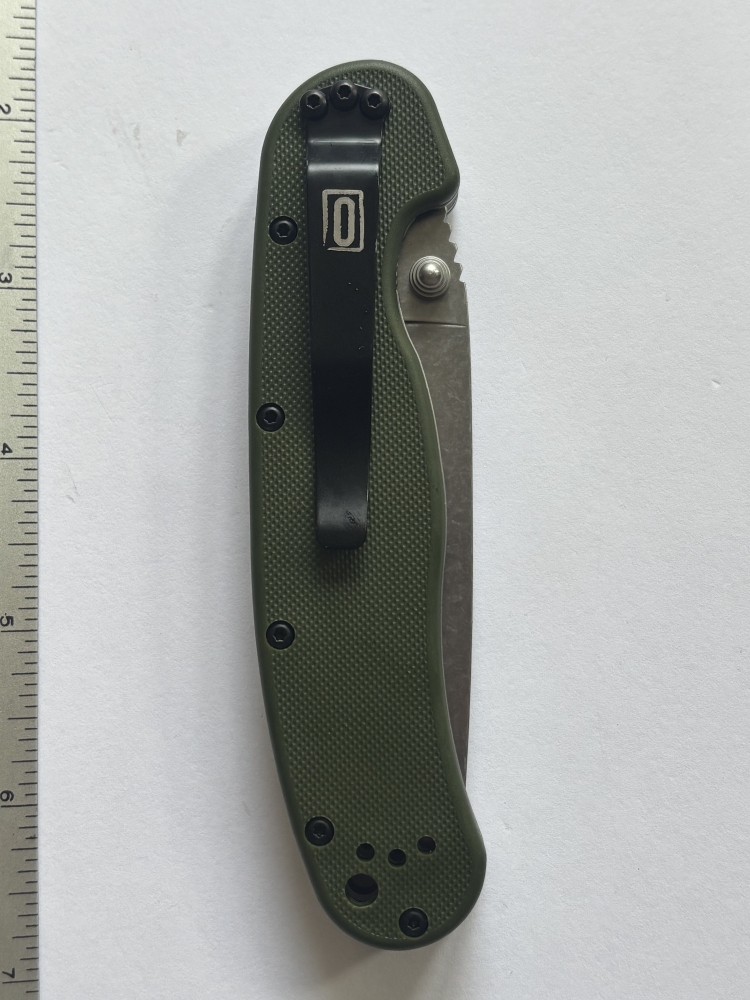 Ontario Knife Co. RAT Model 1AUS-8 Folding Knife – OD Green Handle, AUS-8 Steel, Taiwan