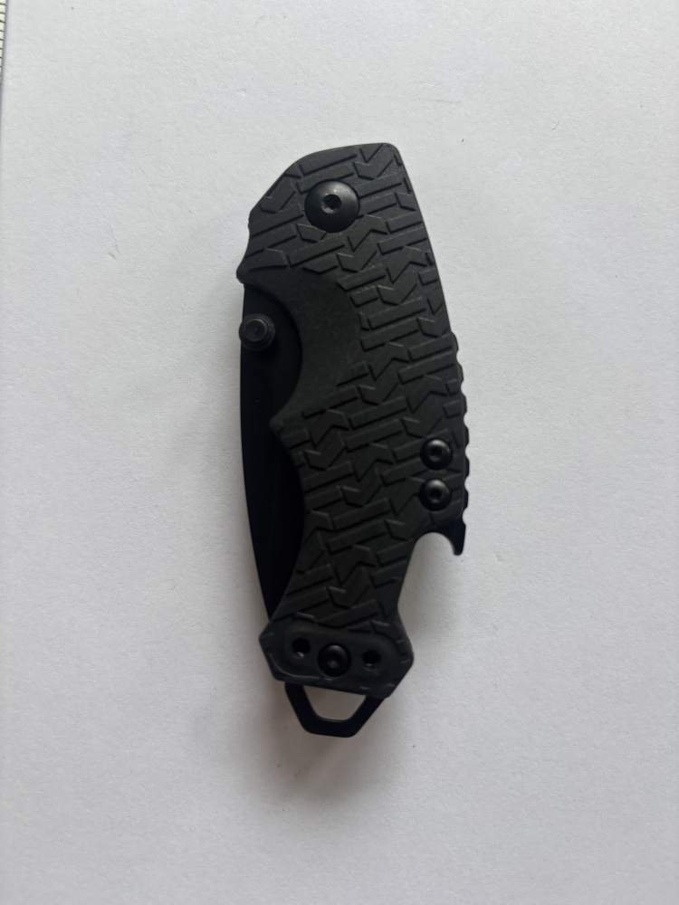 Kershaw Shuffle 8700BLK – All-Black 8Cr13MoV, Bottle Opener & Screwdriver, Manual Thumb-Stud, Liner Lock