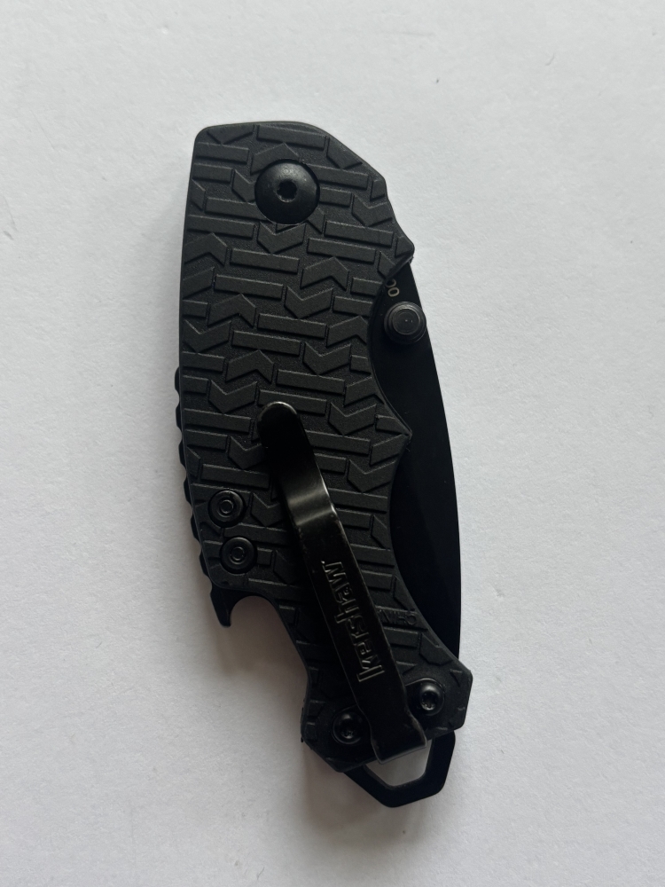 Kershaw Shuffle 8700BLK – All-Black 8Cr13MoV, Bottle Opener & Screwdriver, Manual Thumb-Stud, Liner Lock