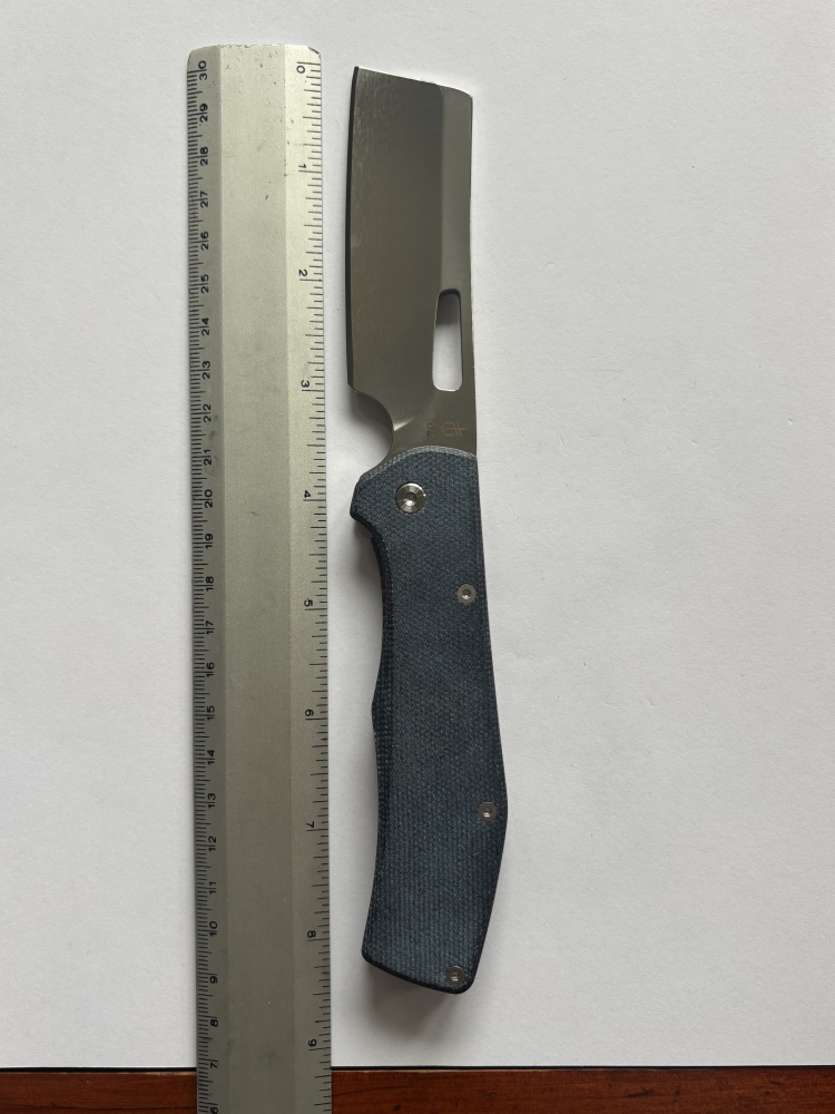 Gerber Flatiron Cleaver 300001795 – 3.6″ D2 Satin Plane Blade, Micarta Handle, Tactical EDC