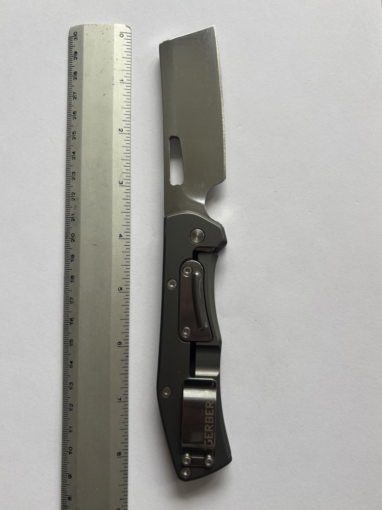 Gerber Flatiron Cleaver 300001795 – 3.6″ D2 Satin Plane Blade, Micarta Handle, Tactical EDC