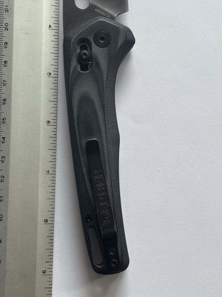 Gerber Fuse Black Stonewash Folding Knife – G-10 Handle, Manual Open, Axis Lock, Near-Mint Condition