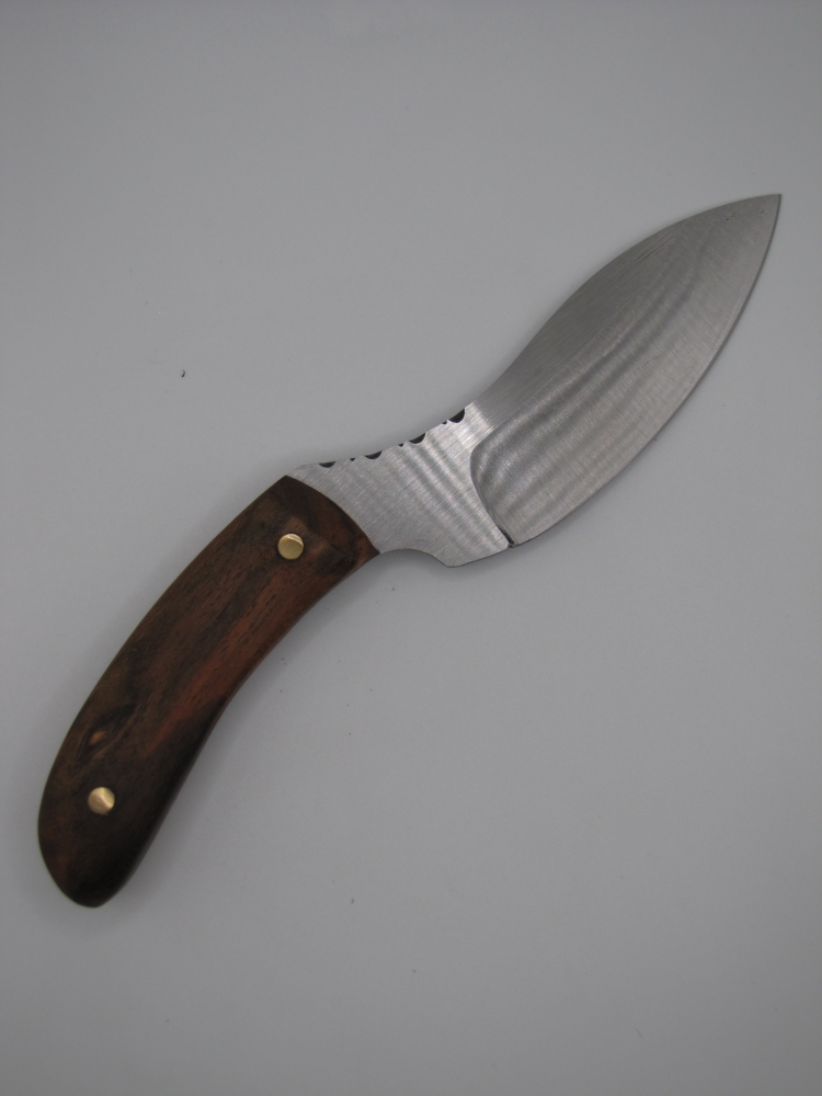1095 high carbon steel cad belt knife esk knife with a natural wood handle