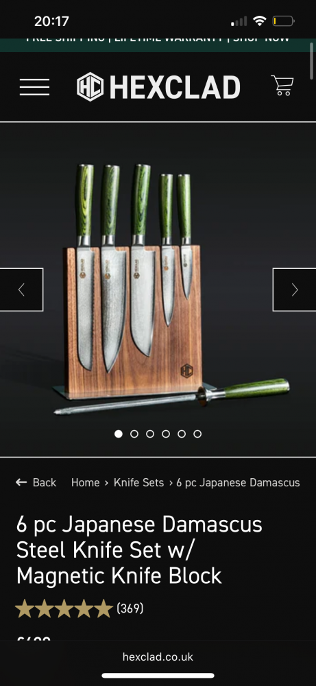 Hexclad knife set