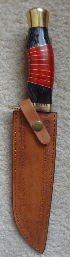 Timber Wolf Fox River Bowie Knife with Damascus Steel Blade 