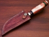 New 10\" Damascus Hunting Knife, Camel Bone Handle, Brass Guard