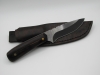drop point utility knife 1095 high carbon steel with a walnut dymalux handle