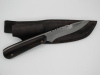 drop point utility knife 1095 high carbon steel with a walnut dymalux handle