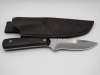 drop point utility knife 1095 high carbon steel with a walnut dymalux handle