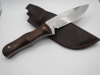 1095 high carbon 3/16 thicc drop point hunter with natural wood handle