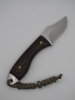 1095 high carbon steel clip point utility knife with a burlap micarta handle